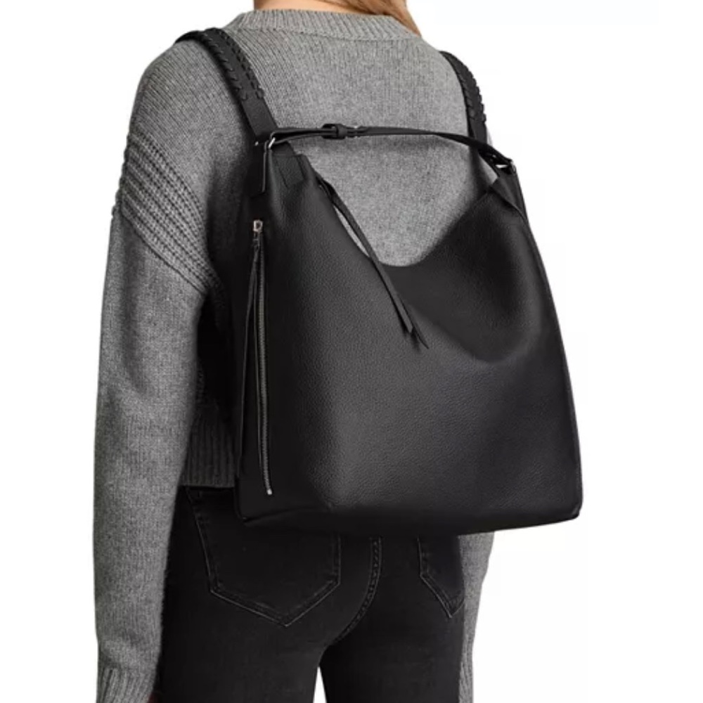 All Saints Taupe Convertible Backpack
